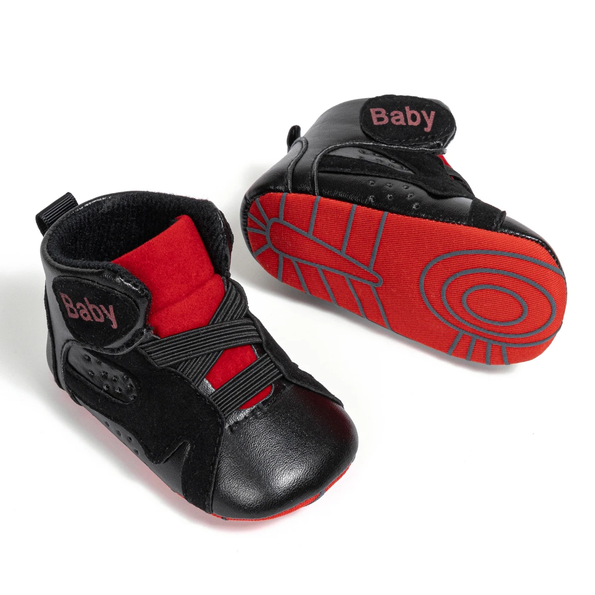 KIDSUN Casual High Gang Soft Sole Basketball Sports Baby Boy Girl Anti-slip First Walkers Infant Newborn baby shoes
