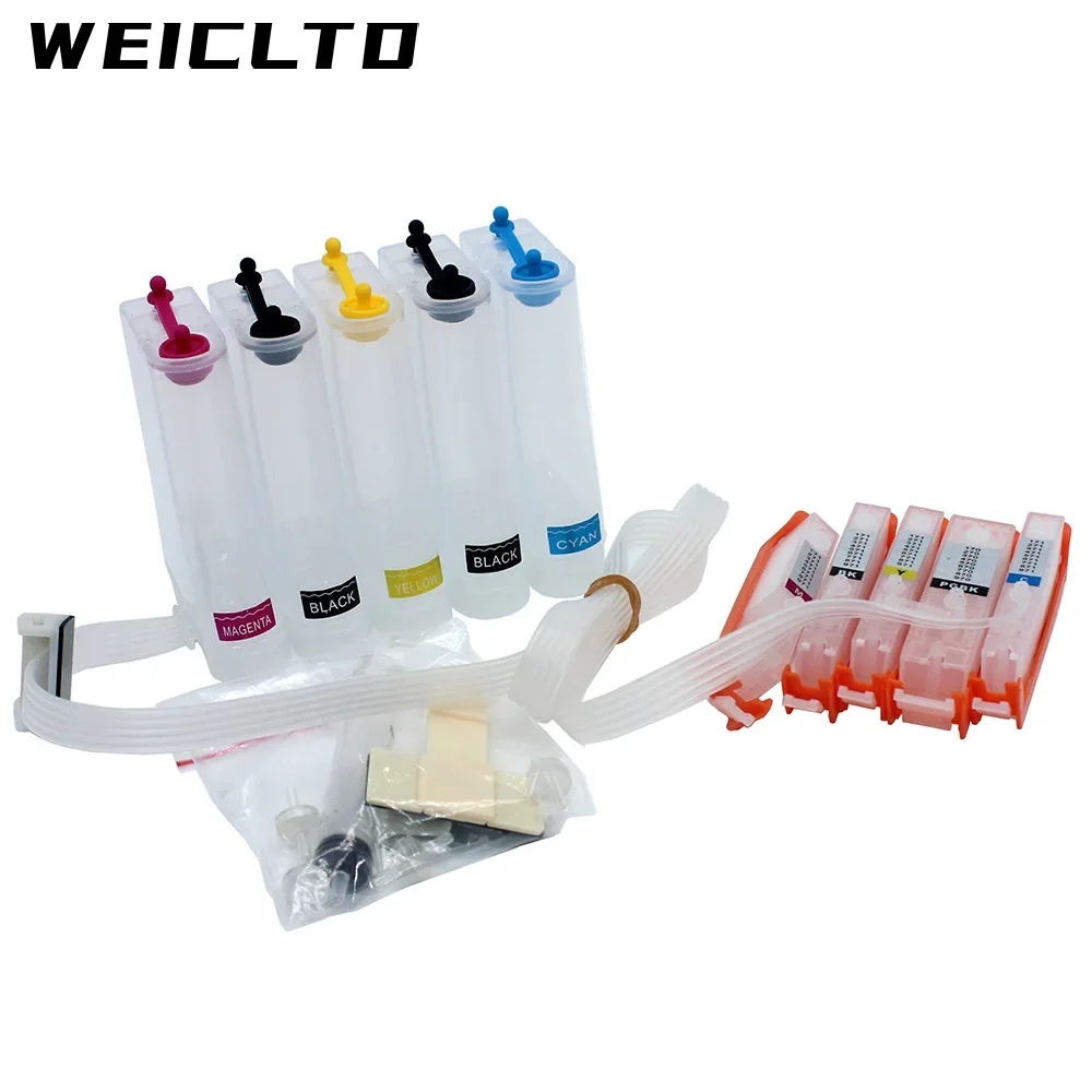 5 색 BCI-350 BCI351 Canon MG6330 MG5430 iP7230 MX923 MG6530 MG5530 MG7130 iP8730 iX6830 프린터 (칩 포함) 용 Ciss 시스템