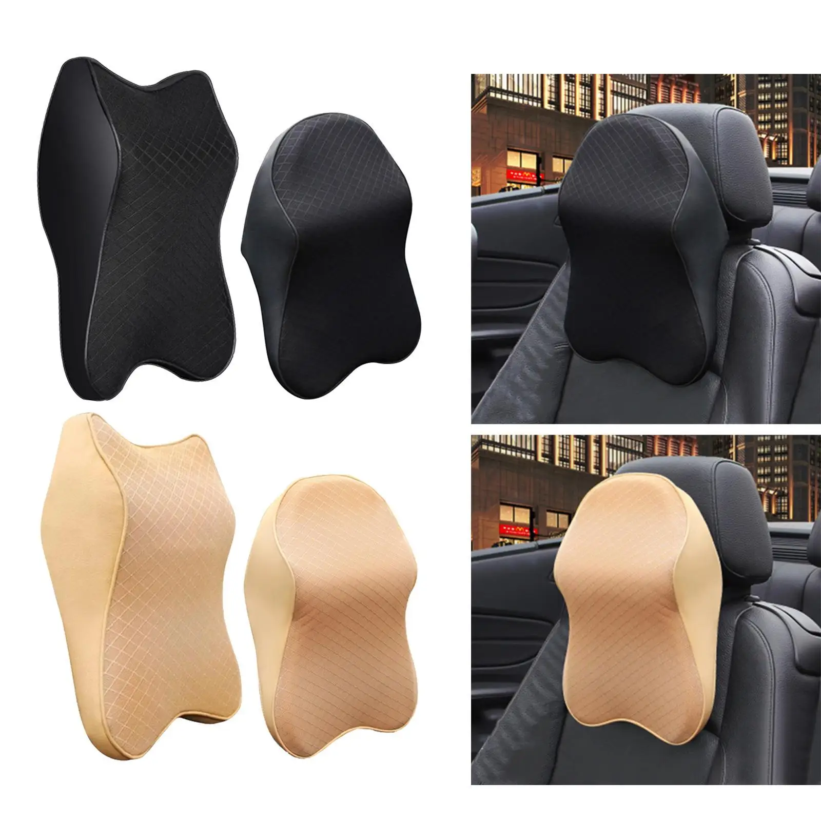 

Car Neck Cushion Car Seat Neck Pillow Headrest for Neck Back Pain Relief Lumbar Support Neck Protector Car Office Chair pillow