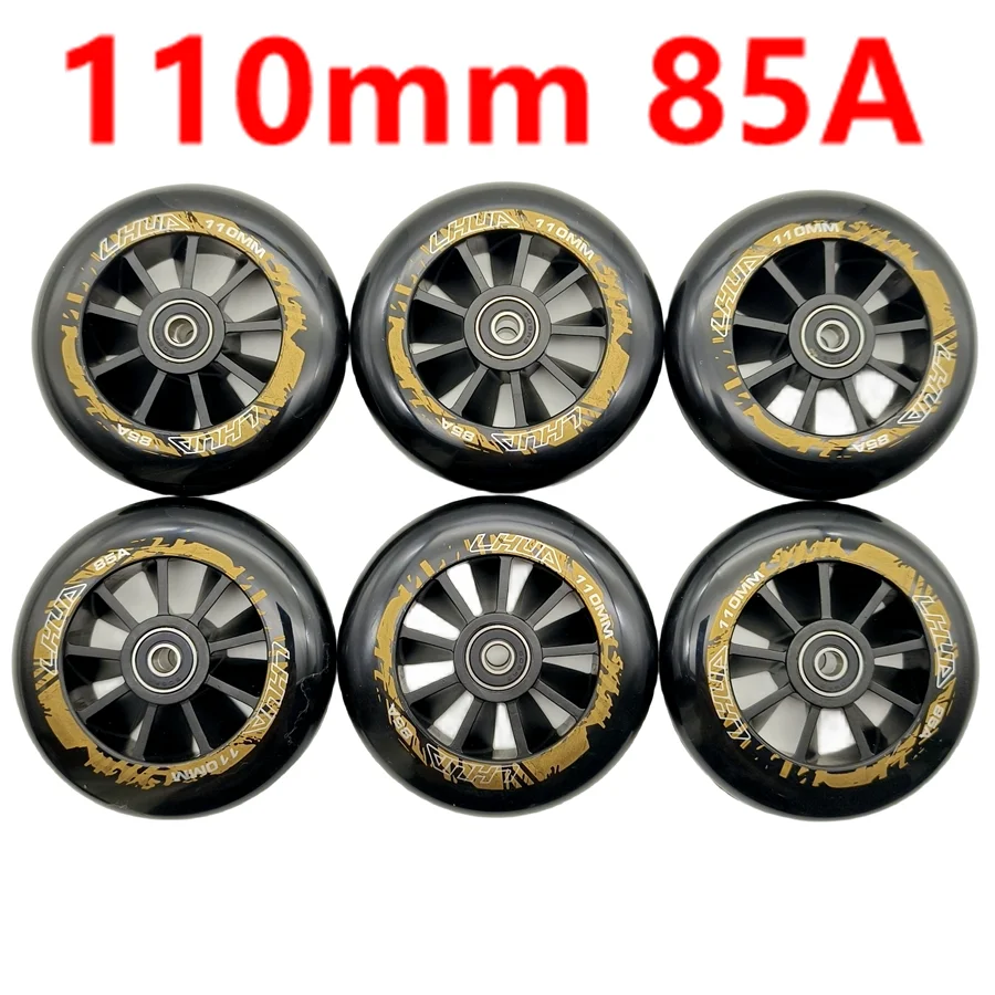 Free shipping speed skate wheel 100mm 110mm 85A high respond high duration 6pcs/lot