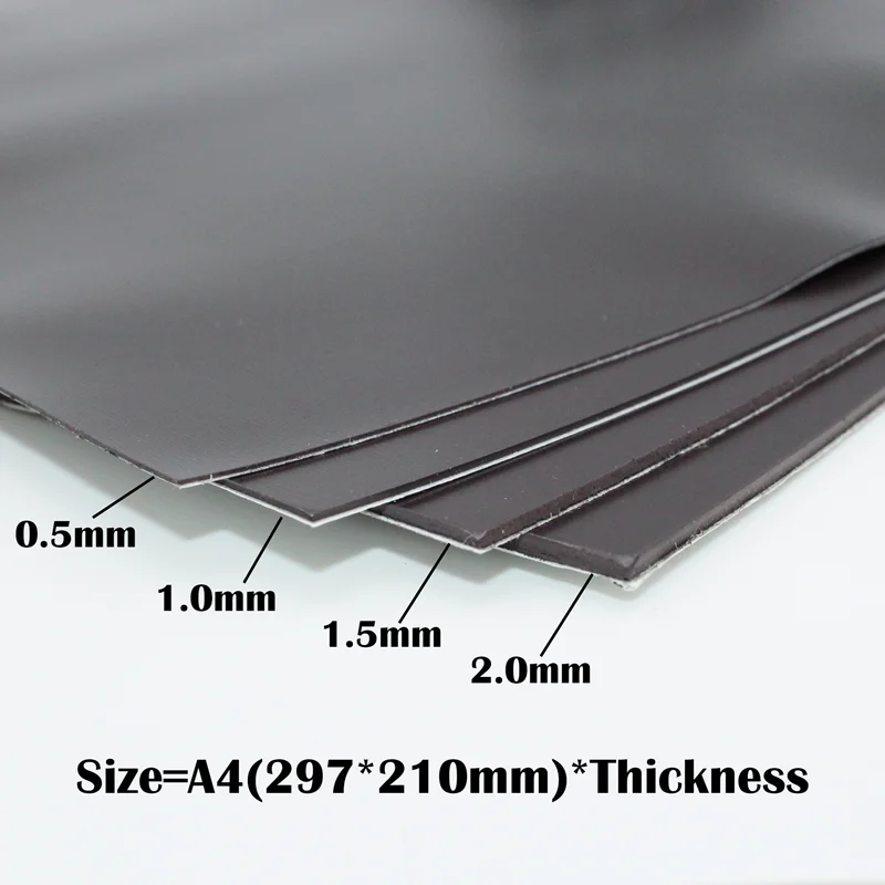 두꺼운 0.5/1.0/1.5mm A4 고무 부드러운 흰색 자기 시트 냉장고 사진 그림 냉장고 자석에 대 한 자기 접착 자기 테이프