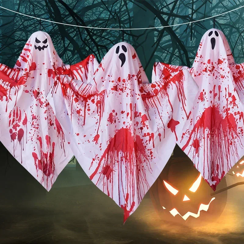 Halloween Ghost Decoration Set Blood Cloth Horror Props