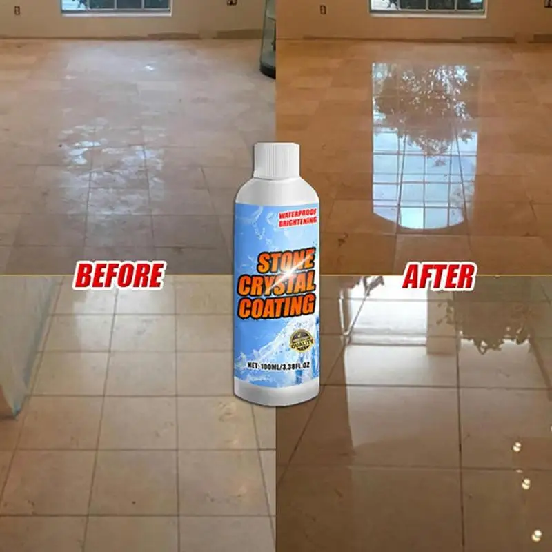 Stone Crystal Plating Agent 100ml Marble Cleaner Gentle Detergent Stain Fighter For Stone Tile And Furniture