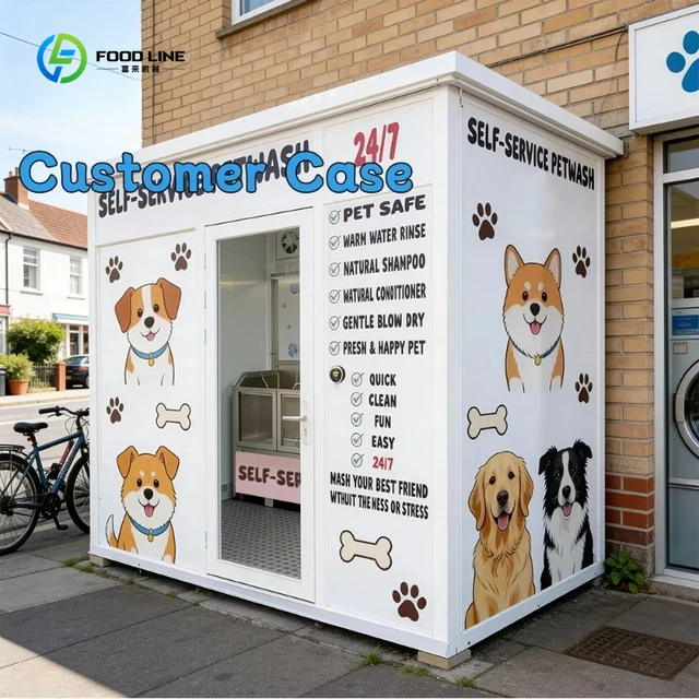 ตู้ล้างสัตว์เลี้ยงอเนกประสงค์สแตนเลสสำหรับใช้งานกลางแจ้งแบบกำหนดเอง เครื่องกรูมมิ่งสัตว์เลี้ยงแบบบริการตนเอง 1