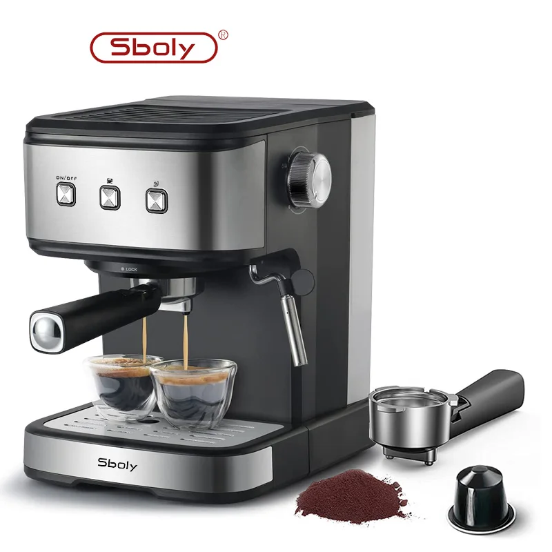 Sboly 20 Bar Espresso Coffee Maker Machine For Nespresso Capsule,ground