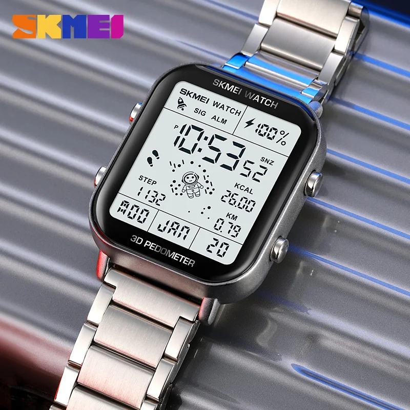 SKMEI 1888 Fashion Men's Watch Waterproof Sport Electronic Watches LED Digital Reloj Masculino Men Business Wristwatch Clock 5