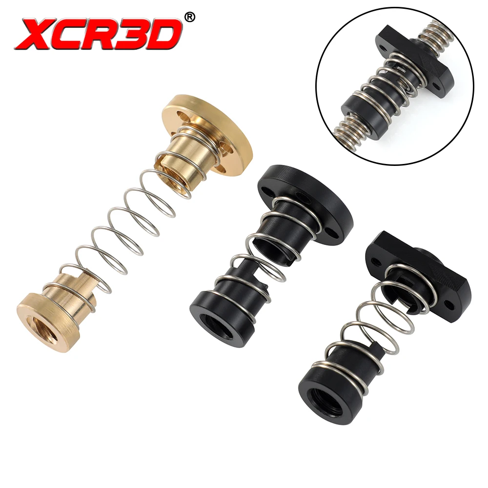 XCR3D 8mm TR8 - 8mm 4mm 2mm Lead Screw Trapezoidal ACME w/ Anti-Backlash Anti Backlash Nut for CNC or 3D printer spare parts