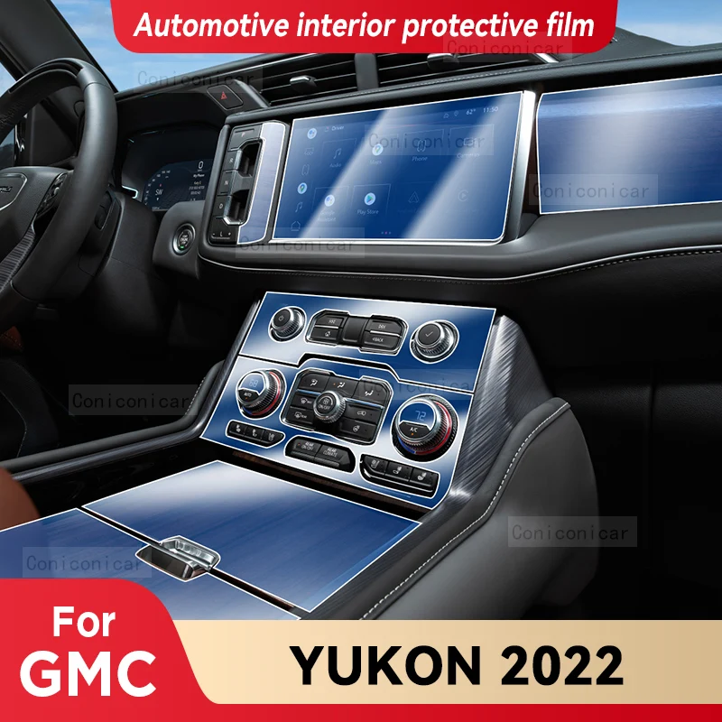 

Для GMC YUKON 2022 Защитная пленка для экрана автомобильного интерьера центральной консоли пленка для ремонта от царапин наклейка крышка аксессуары