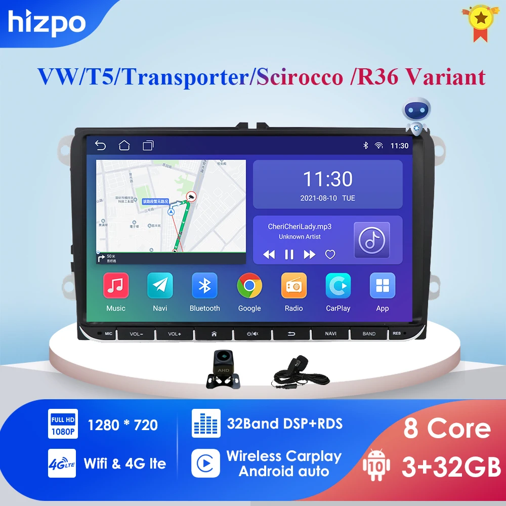 Android 9&quot2din Car NO DVD for VW POLO GOLF 5 6 PASSAT B6 CC JETTA TIGUAN TOURAN EOS SHARAN SCIROCCO CADDY with 4G GPS Navi | Автомобили