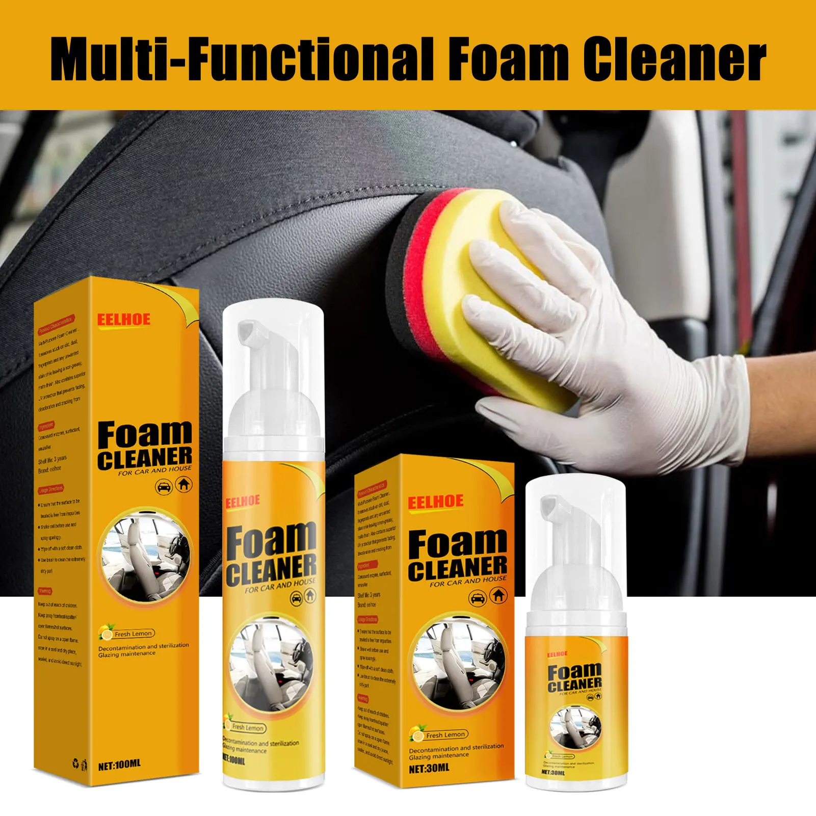 250ml Multi-Purpose Foam Cleaner Anti-aging Cleaning Car Interior
