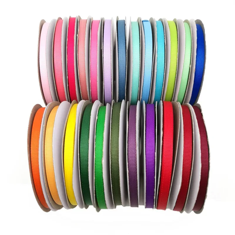 (18Meters) 1/4" 0.6cm 6mm Grosgrain Ribbon/ Polyester Ribbon Grosgrain/Narrow Width Grosgrain Ribbon 6mm Multi Colors 4A06