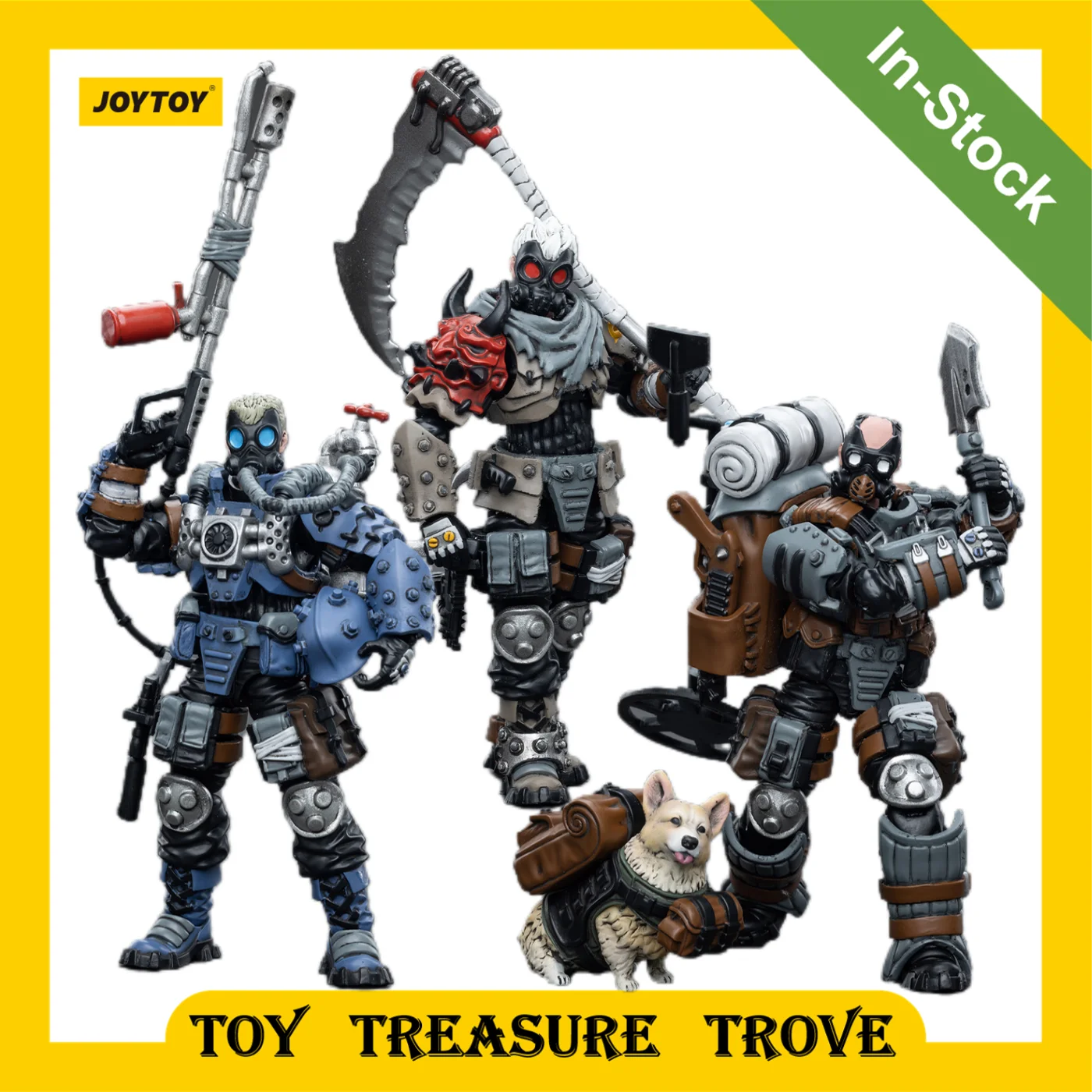 

JOYTOY Battle For The Stars 1/18 Action Figures Wasteland Scavengers Simeon Spud Nikos Lendal Cute Dog Anime Military Model Gift