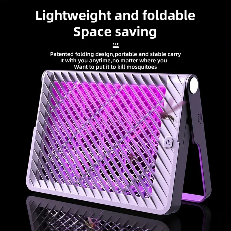 Mosquito Killer Lamp USB Rechargeable Electric Insect Fly Zapper Seduction Trap Portable Household Wall Mounted Repellent Lamps