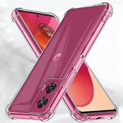 Crystal Clear TPU Shockproof Protective Case with Airbag Technology for Motorola Edge 50 Fusion 5G 2024 (Transparent)