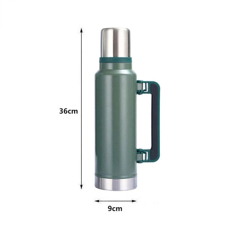 Large Capacity Fitness  1.4L Double wall Stainless  Thermos Outdoor Keep water cool and hot for 24 hours 5