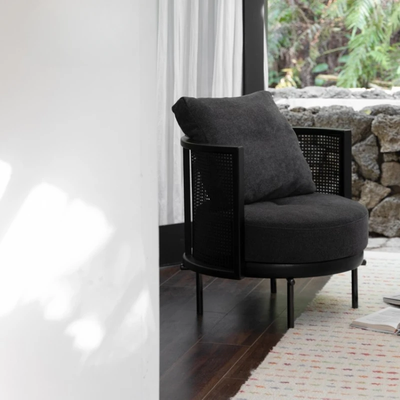 

Solid wood soft bag armrest chair single person sofa