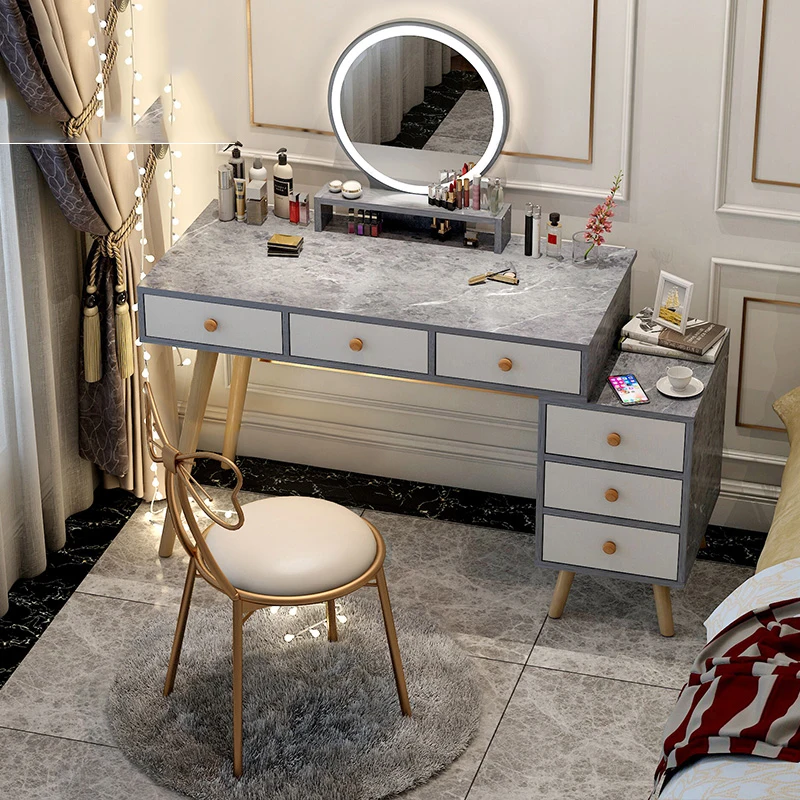 Comò Mobile Make Up Table Cassetti Camera Da Letto Moderna Vanity Desk Light Mirror Organizer Mesa De Maquillaje Mobili Per Camere Da Letto