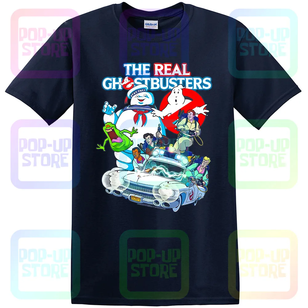 Ghostbusters Crew Collage Maglietta Da Uomo Slimer Marshmallow Winston Egon Cartoon