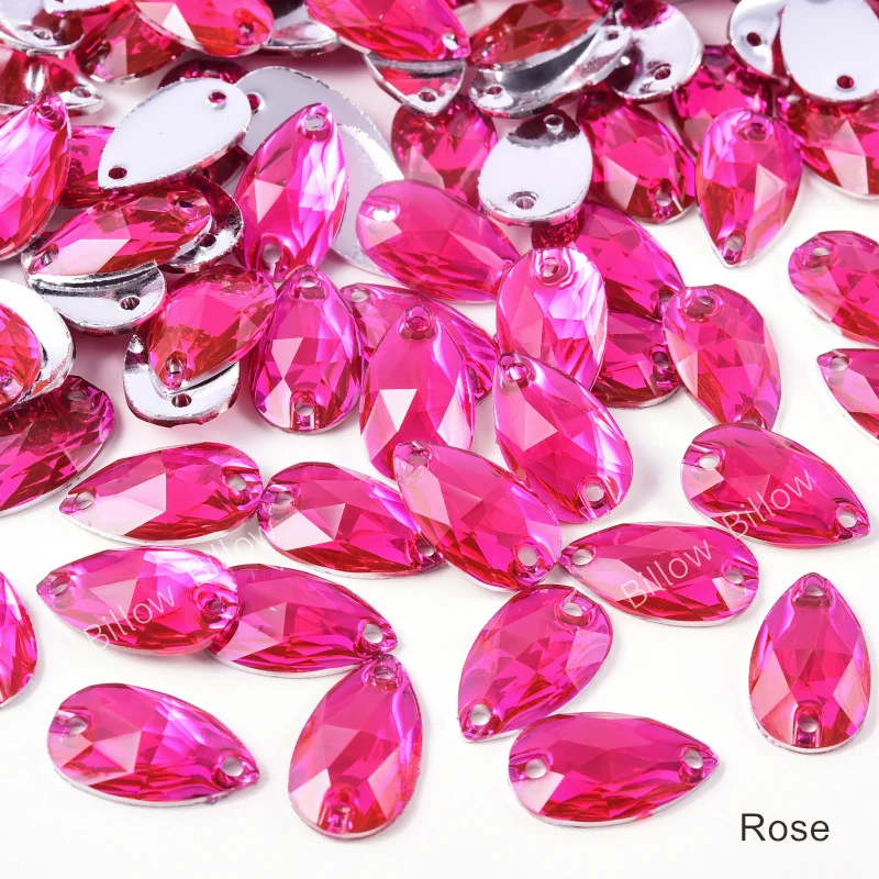 Description Picture 5 of itemMix Color Resin Teardrop Sew On Rhinestones стразы Glitter Sewing Rhinestones Strass for Clothing Decoration Garment Dress