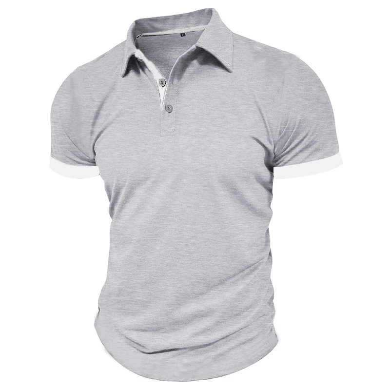 Sommer Herren Leichtes Kurzarm-Polo-T-Shirt mit Revers-Design, einfarbig, atmungsaktiv, Streetwear zum Joggen, Sportaktivitäten – Detail 8