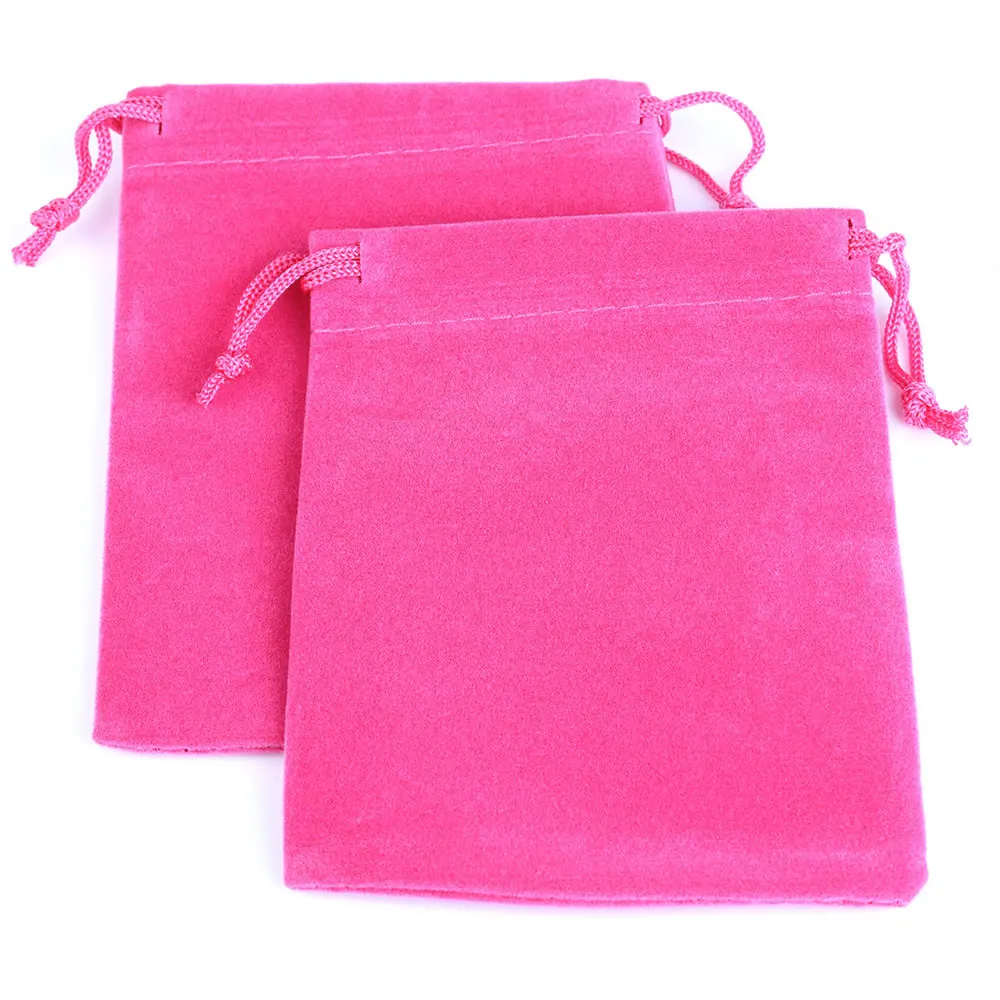 Set of 25 Colorful Velvet Drawstring Gift Bags for Jewelry Packaging and Display