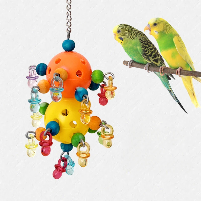 Parrot Toys Xuanfeng Peony Small and Medium Birds Increase Interest Interstellar Ball Damage Vent Nibbling parrot toy bird toy