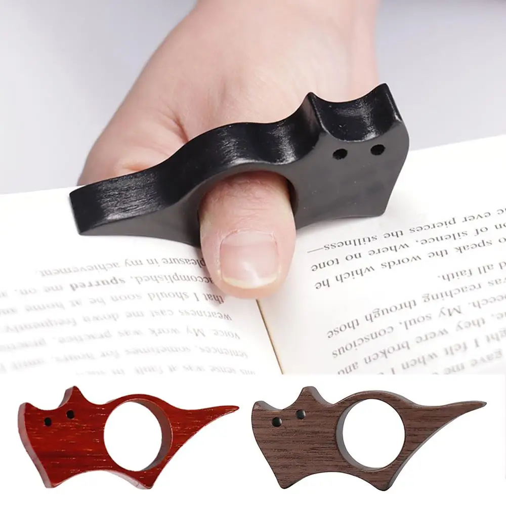 Pen Pouch Wooden Pet Cat Dog Reading Bookmark Bookmarks Rings School Supplies Student Pages Guide Marker Marking Sign Book Page Holder pen pouch