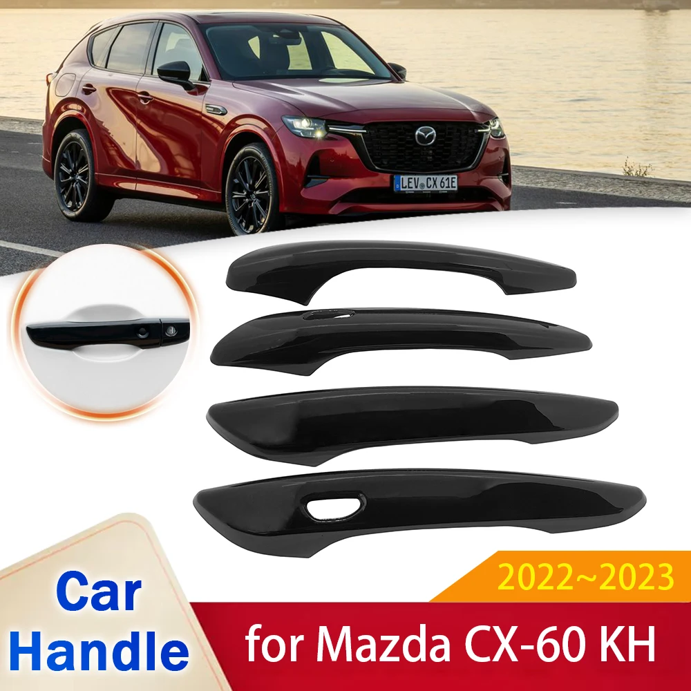 

Gloss Black Door Handle Stickers Cover for Mazda CX60 CX 60 CX-60 KH 2022 2023 Car Exterior Rustproof Styling Decor Accessories