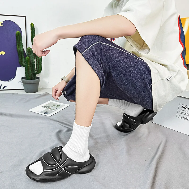 Slip Slippers for Men Non-Slip Slipper for Indoor Outdoor With Thick Sole Super Soft Non-Slip Soft Foam Sliders_voghion.com