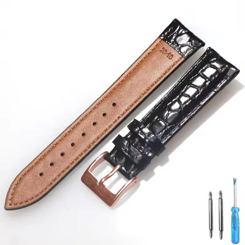Elegant Leather Pin Buckle Watch Strap