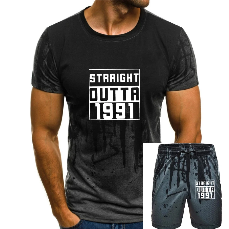 

Straight Outta 1991 Tee Shirt For Mens 100% Cotton O Neck Awesome Tshirt Big Size 3xl 4xl 5xl Clothes Pop Top Tee