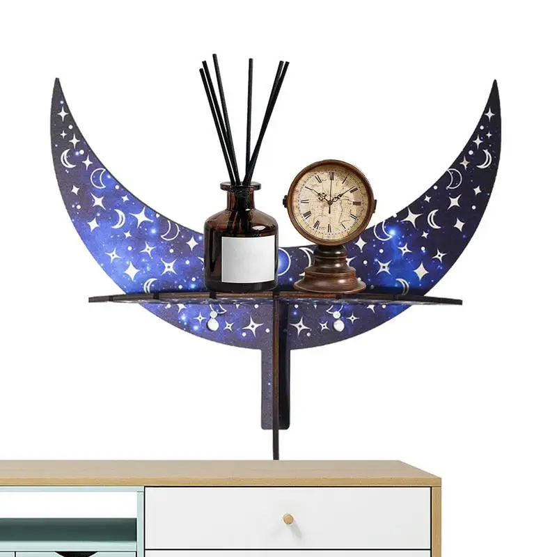 

Настенная полка в форме полумесяца, многоразовая износостойкая портативная настенная полка в форме полумесяца