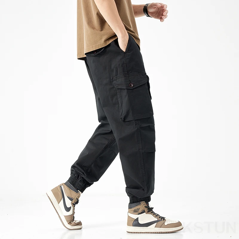 Mens Harem Pants Loose Casual Joggers Sweatpants Men Cargo Pants Pleated Tapered