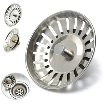 สแตนเลสสระว่ายน้ําอ่างอาบน้ํา Hair Catcher Stopper ห้องน้ําอ่างล้างจานกรองเสียอ่างล้างจานปลั๊กกรองอ่างล้างจานอุปกรณ์เสริมเครื่องมือ 1