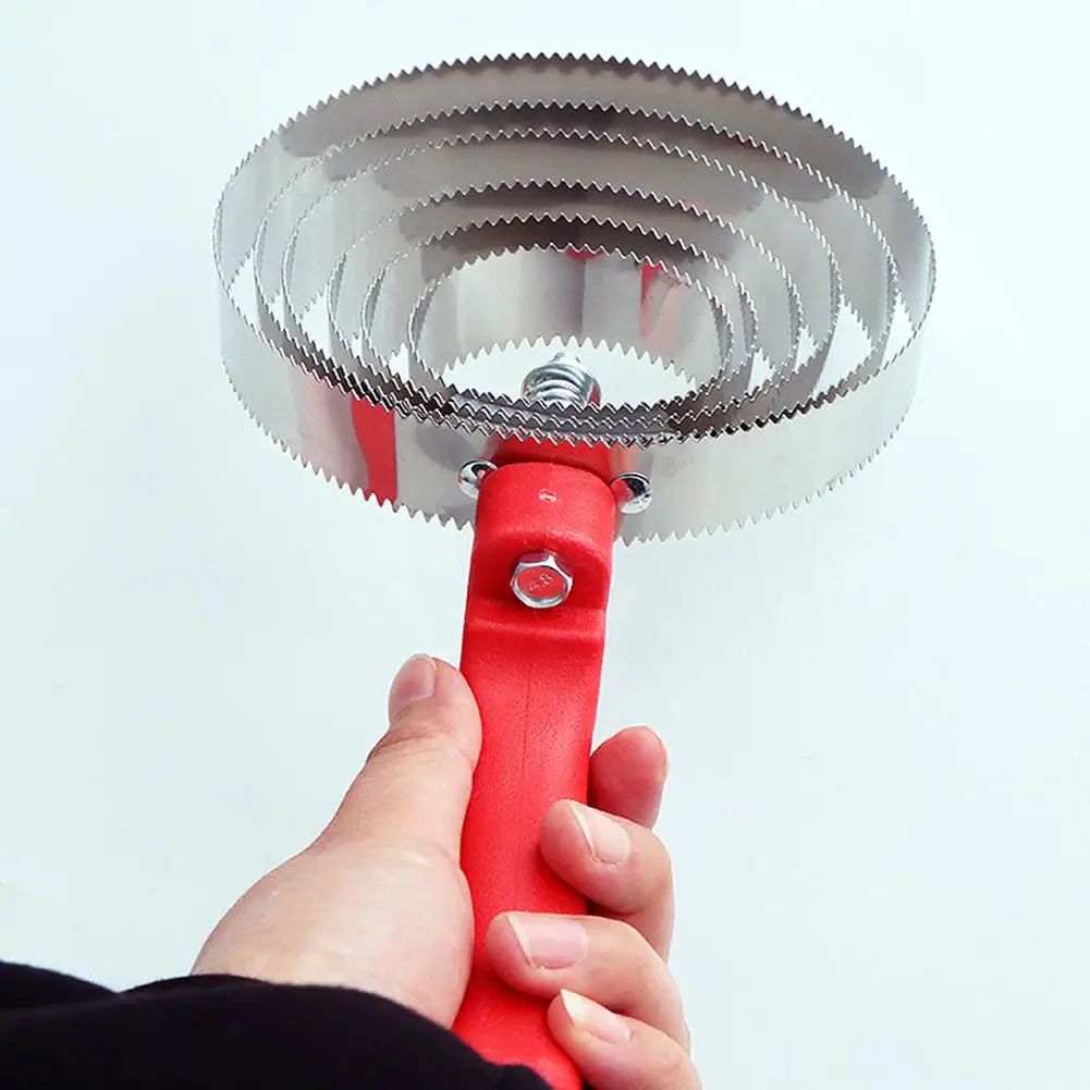 Hair Cleaning Brush 4/5/6 Circles Stainless Steel Curry Comb Scraper Anti-itch Rake for Horse Sheep Cattle