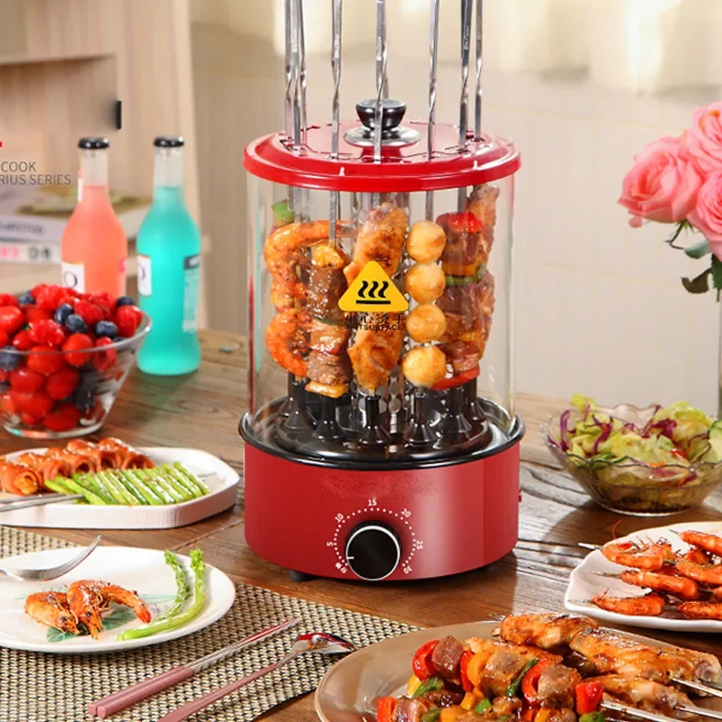 Household Electric BBQ Grill Smokeless Hanging Skewers Grill Grill Automatic Rotation Grilled Lamb Skewers 6