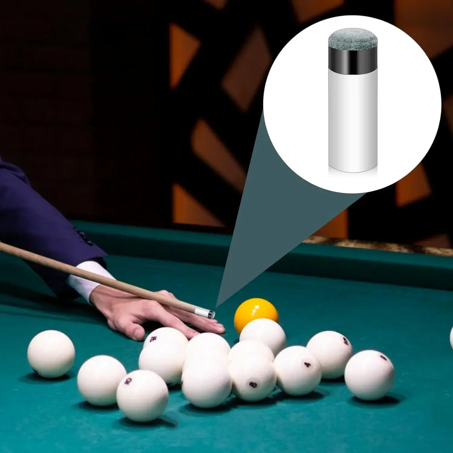 5/10 Sätze Billard-Queue-Spitzen, Ersatz mit Pool-Queue-Stick-Aderendhülsen, Billard-Queue-Spitzen zum Anschrauben, Pool-Queue-Spitzen – Detail 8