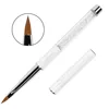 1Pc 3D Acrylic Nail Brush White Design Liquid Powder Carving Extension Building Pen Manicure Nail Tip Flower Drawing Tools 1