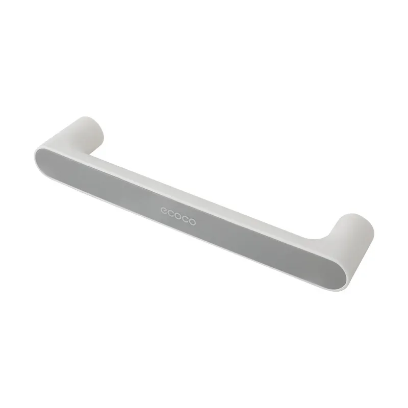 Household non-punching wall-mounted plastic rod towel rack, toilet door, shoe storage artifact, bathroom slipper rack