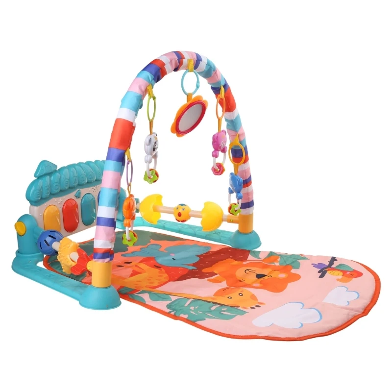 

3-in-1 Kick 'n Play-Piano Toy Activity Gym Mats Gym Playmats for Baby Tummy with Hanging Rattle Infant Musical Dropship