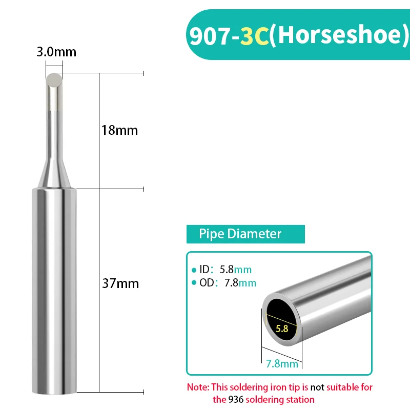 MYTO GJ Universal 907 Soldering Iron Tips 5 Mixed 907-I/K/3C/B/J 60W Constant Temperature Internal Heating Welding head soldering iron soldering iron tips