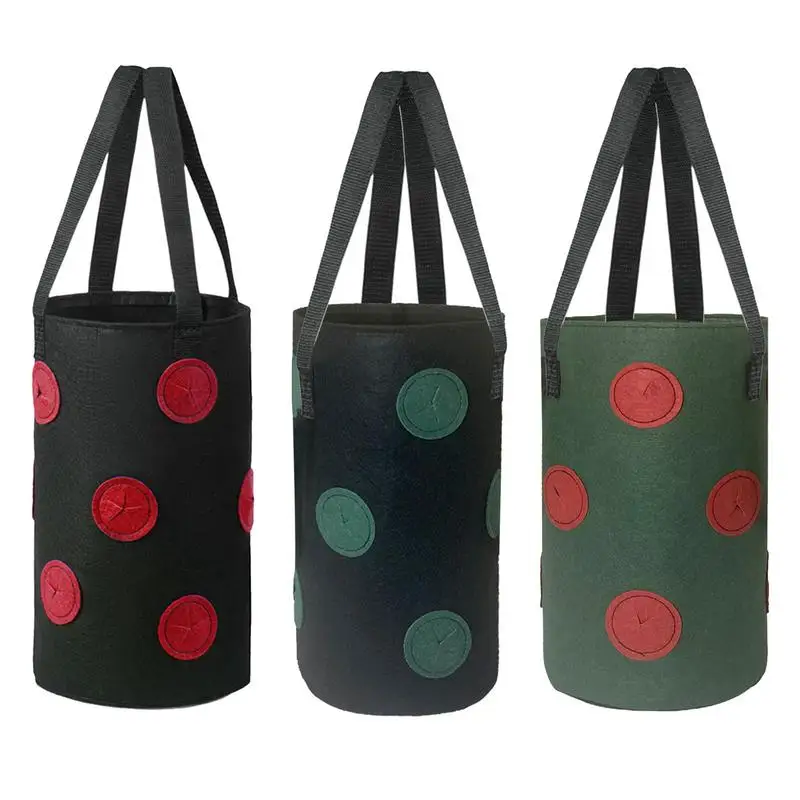

3 Gallon Planting Bags with Handle Thickened Non Woven Grow Bags Folding Indoor Outdoor Plants Containers For Tomatoes Potatoes