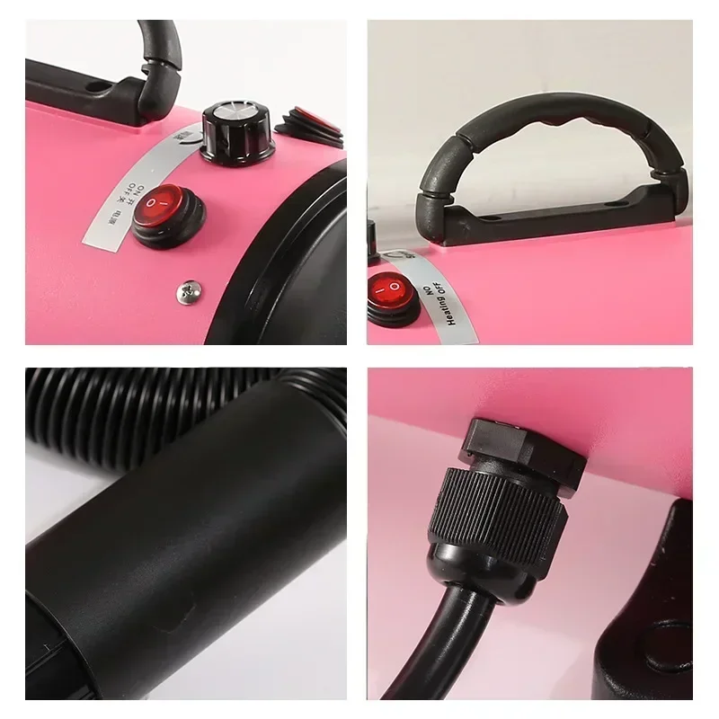 NEW Professional hair dryer for cats and dogs, blower heating temperature is adjustable, there are 4 different nozzles