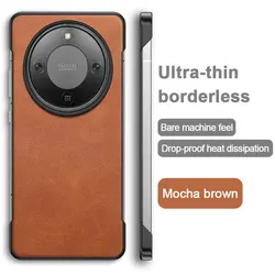 Frameless Leather Shockproof Case with Silicone Bumper for Honor X9D (Brown)