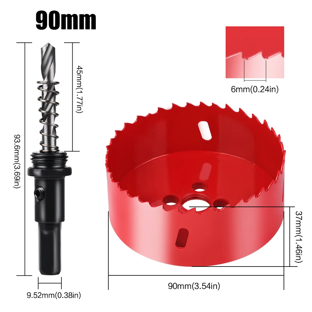 Bi-Metal Hole Saw HSS Drill Bit for Versatile Cutting (15-200mm)