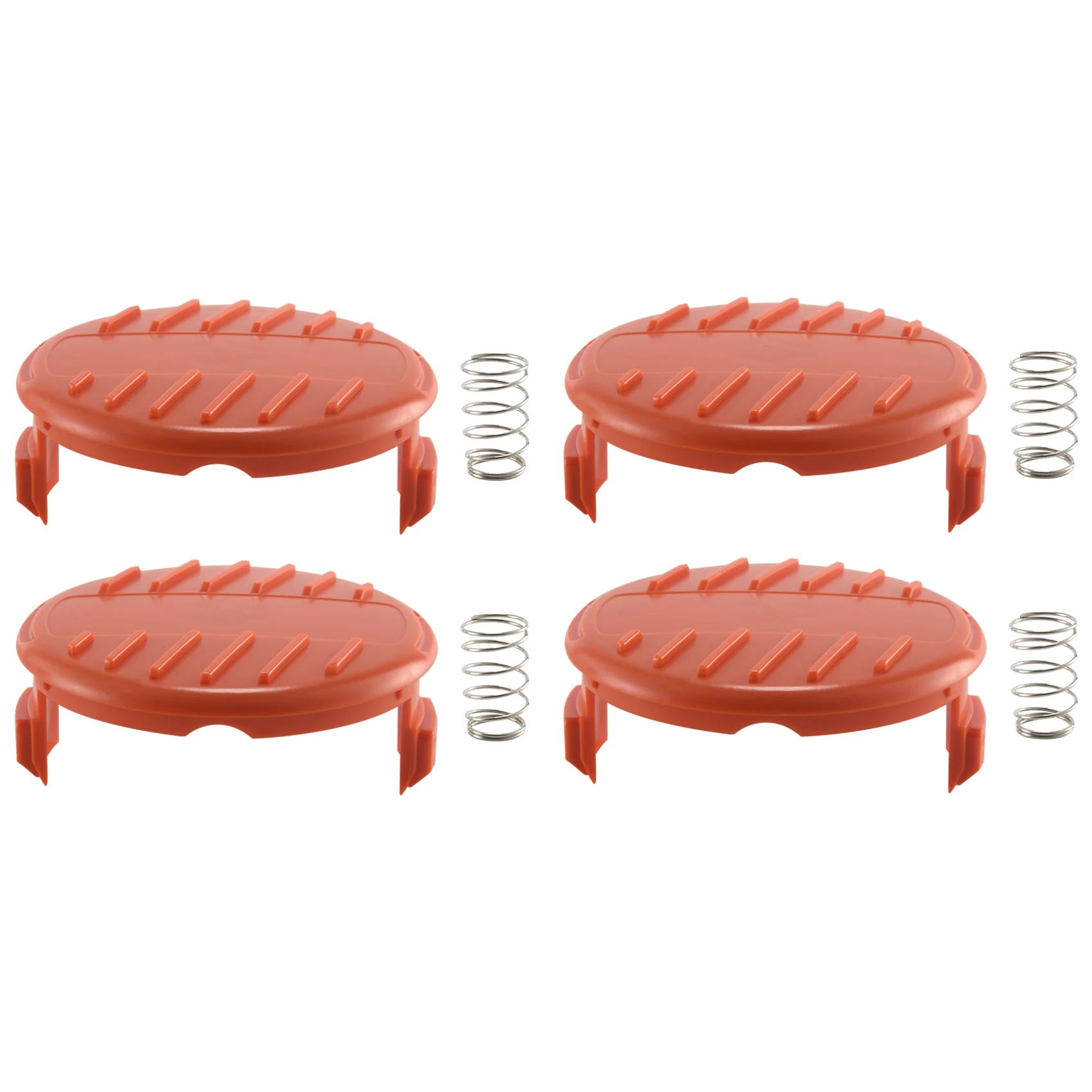 

8-Pack RC-100-P Replacement Spool Cap Covers and Spring for Black-Decker AFS Trimmer GH600 NST2018 CST2000