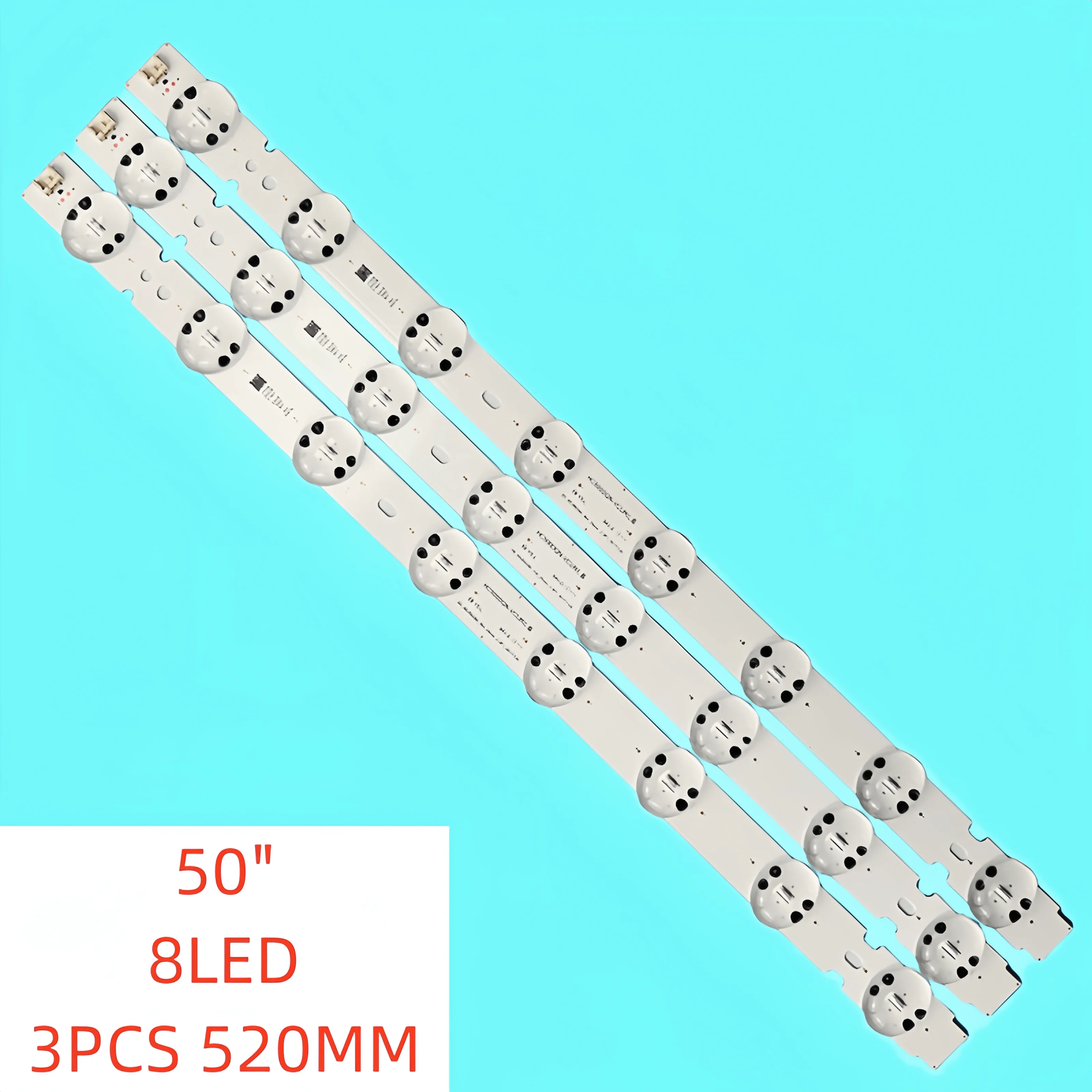 3pcs/set 8lamp New LED Backlight Strip LG 50inch HC500DQN-VCUR/L 50UK6510PSF 50UK6510 50UK6470PLC 50UK6520PSA 50UK6520 3pcs set led tv backlight bar strip hc500dqn vcur l ssc 50uk63 65 inx for lg 50uk6510psf 50uk6950plb 50uk6300plb 50uk6750pld