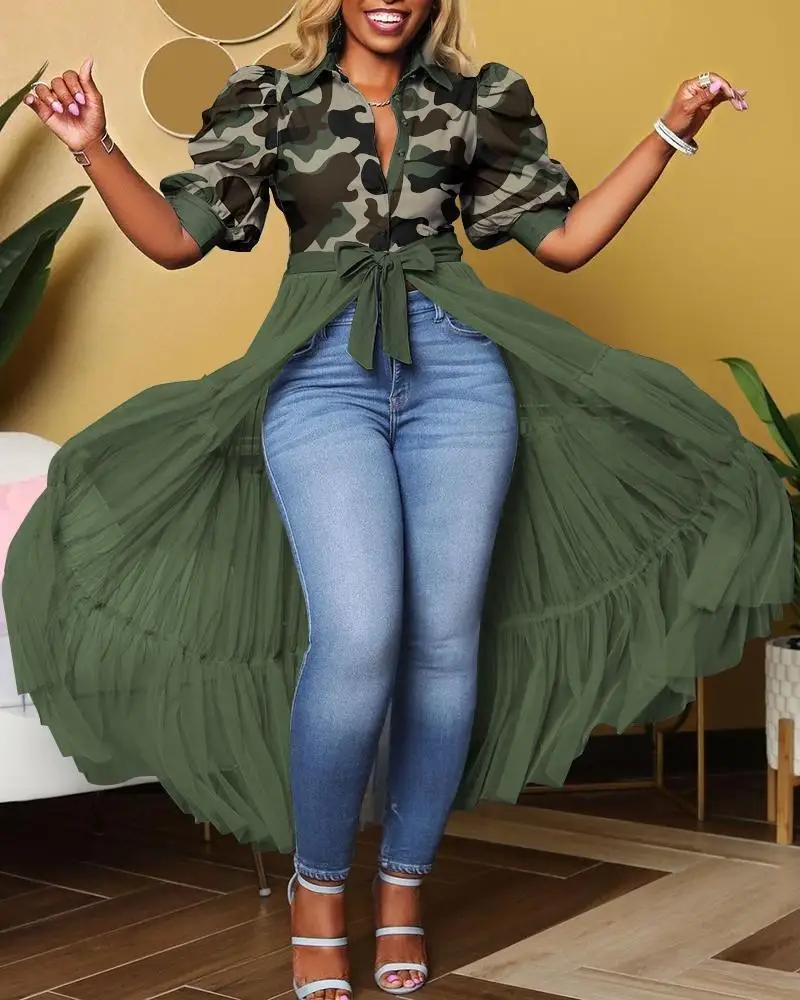 

Women's Tops Fashion Fall Cute Wind Fresh Sweet Women's Polyester Cardigan Polo Collar A-line Dress Dresses