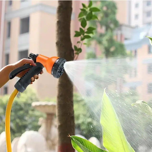 Nagynyomású Tömlő Fúvókák 8 Módok Öntözés Spray Kert Virág Öntöző Öntözőkészítő Állítható Fúvóka Autó Szerszám - Image 4