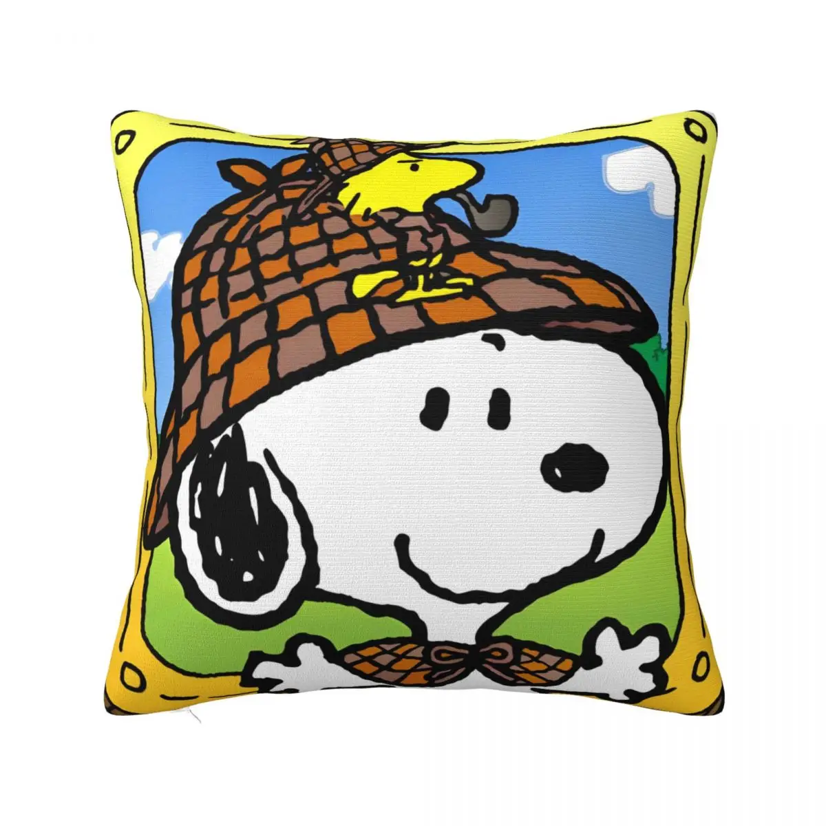 thumbnail image 1 of Funda de almohada decorativa con personajes de cómic de Peanuts, Merchandising para el hogar, Funda de almohada divertida de Snoopy y Charlie Brown, Funda de almohada con cremallera, Varios tamaños, 1 of 5